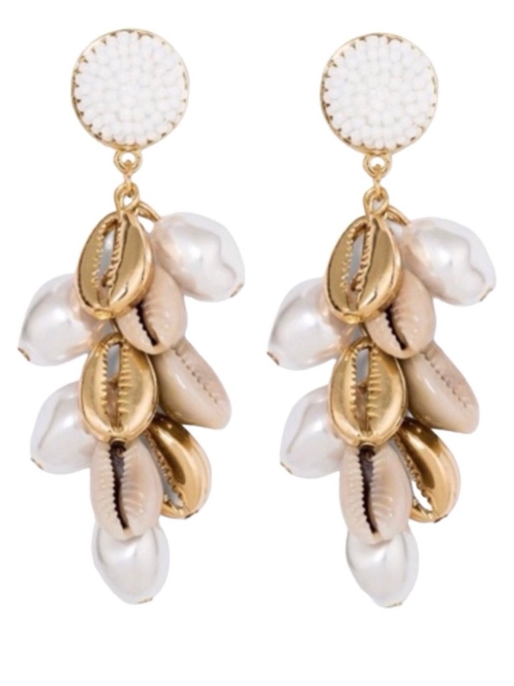 SugarFix Shell Stud Drop Earrings (NWT)